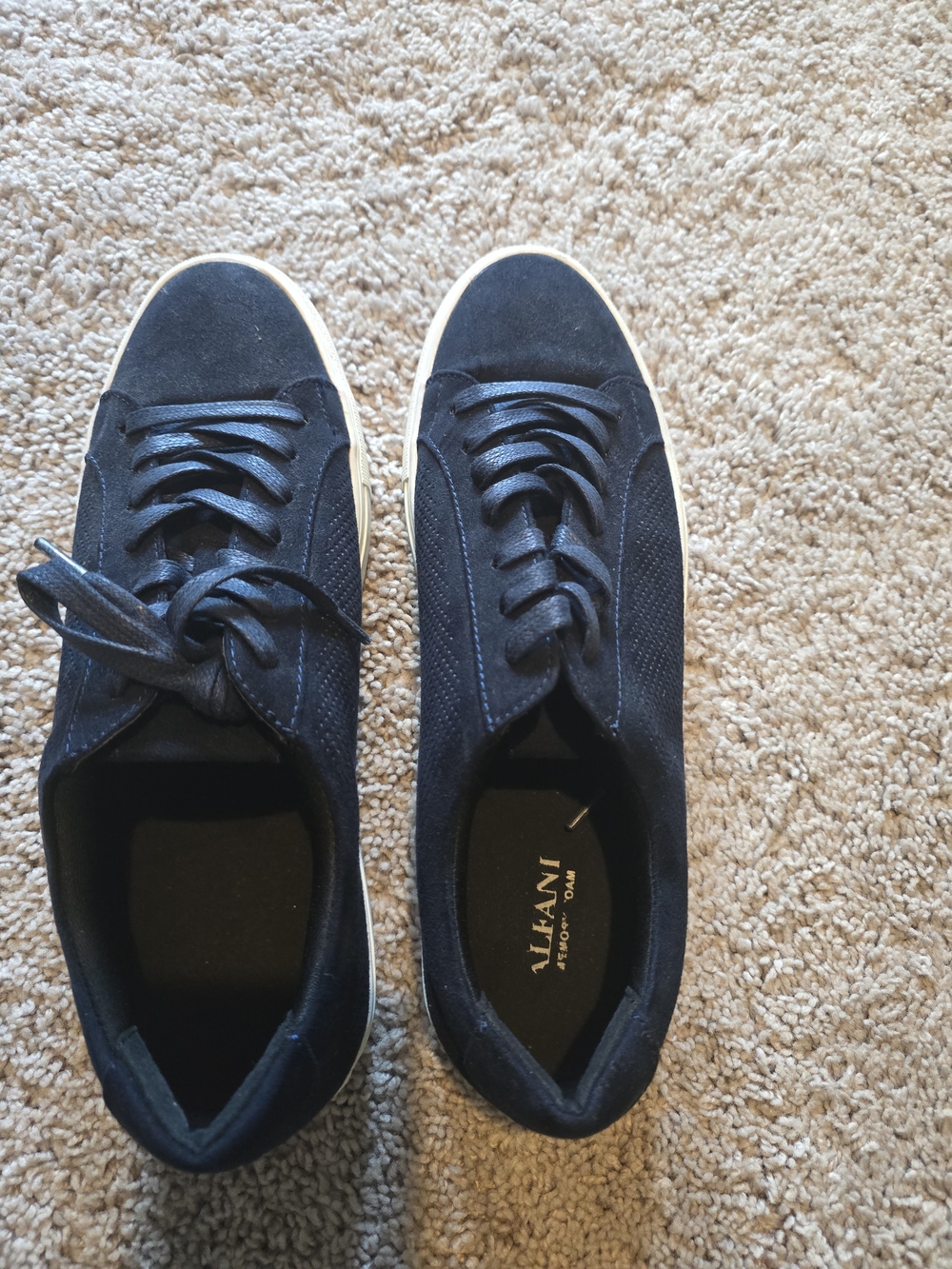 Alfani Men’s Dark Blue Suede Low-Top Sneakers